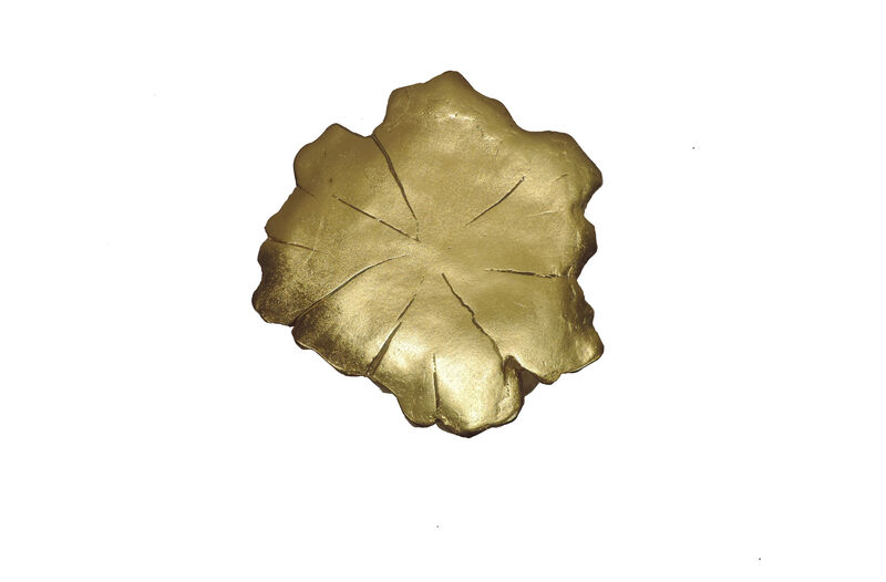 Well Designed Nature Inspired Tree Trunk Stool, Gold-Benzara