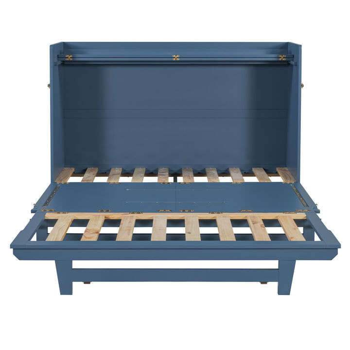 Merax Modern Design Murphy Bed Cabinet with Iron Legs