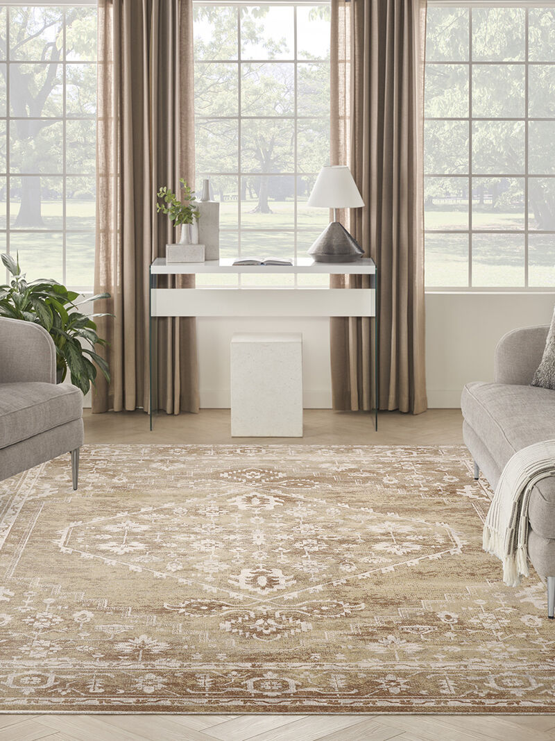Astra Machine Washable ASW11 Rust/Multicolor 7'10" x 10' Rug
