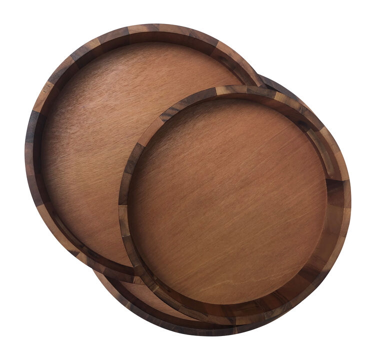Set of 3 Round Serving Trays