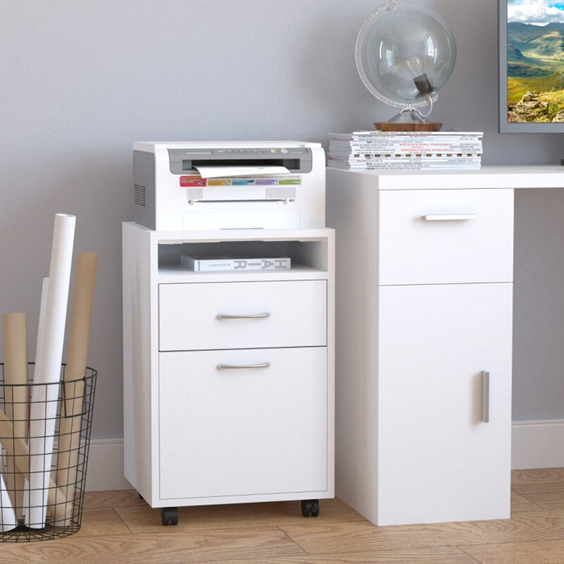 Modern Storage Cabinet with File Drawer for Home Office Use