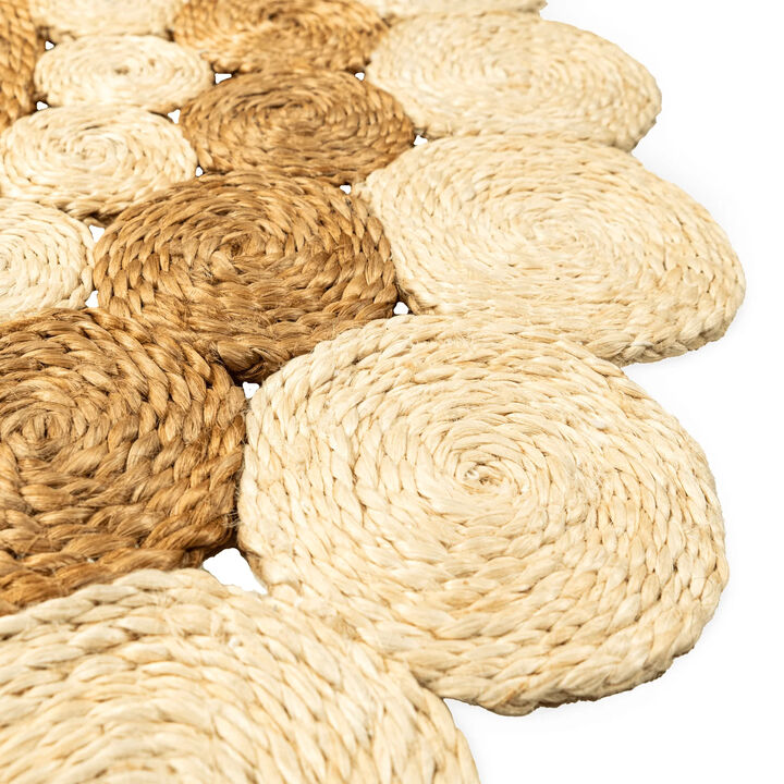 Two Tone Round Jute Mat