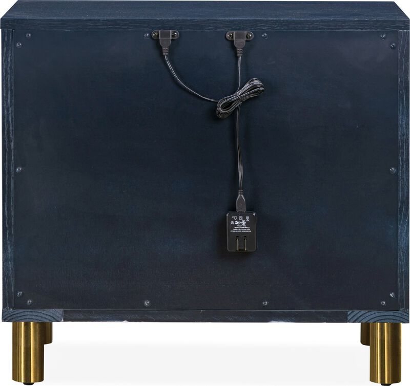 Argento Two Drawer USB Charging Nightstand