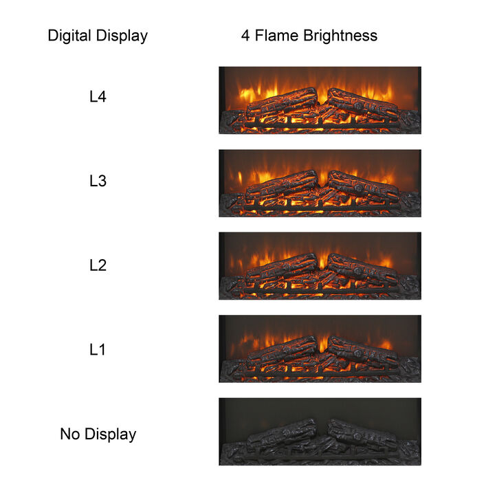 Streamdale 26" Electric Fireplace Insert with Log Set & Flame
