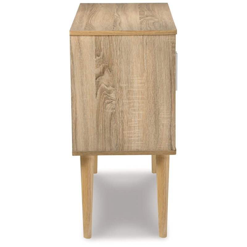 Kior Accent Cabinet Console, 2 Doors w Adjustable Shelf, White 32 Inch - Benzara