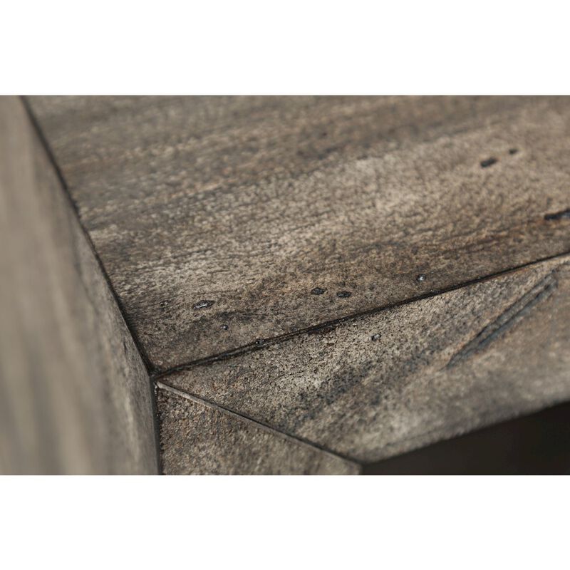 Jofran Mulholland Drive Modern Distressed Solid Wood End Table