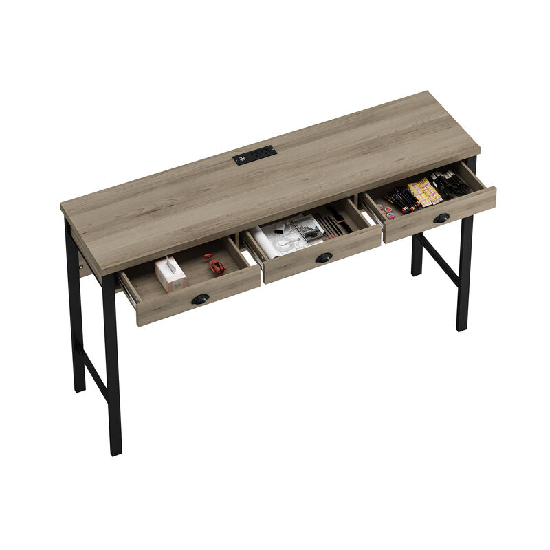 Merax 3-Drawer Dining Table with Stools Dining Set