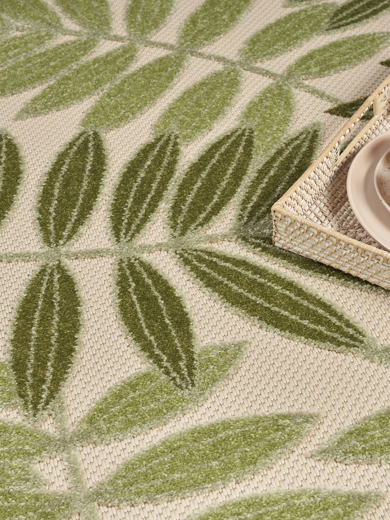 Aloha ALH18 Ivory/Green 9' x 12' Rug