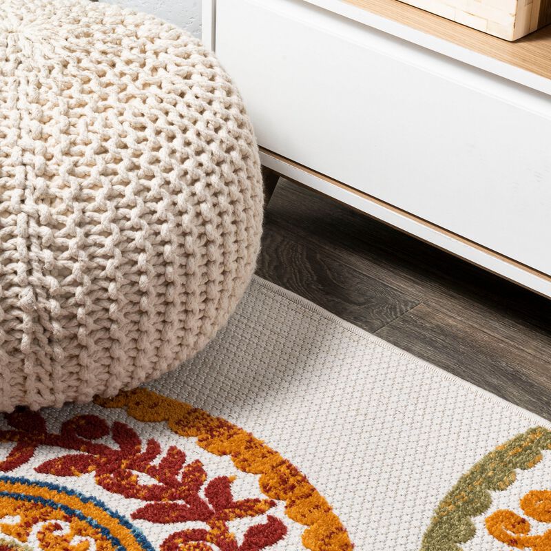 Circus Medallion High-Low Indoor/Outdoor Area Rug