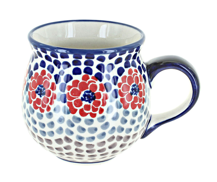 Blue Rose Polish Pottery Bubble Mug