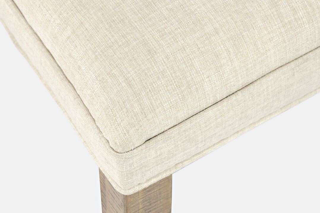 Carlyle Crossing Modern Rustic Distressed Pine Upholstered Parsons Dining Chair (Set of 2)