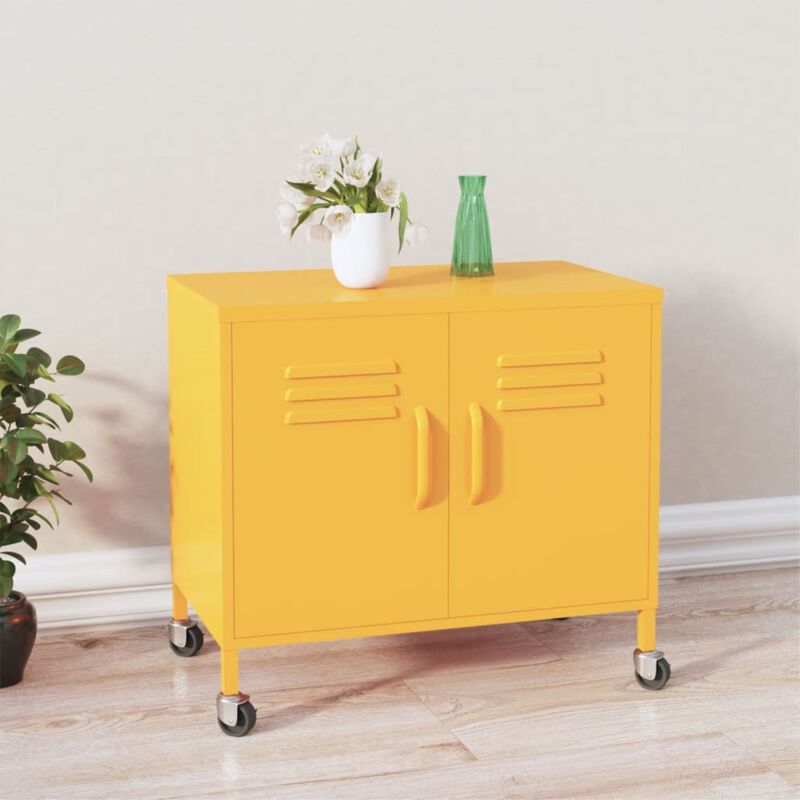 vidaXL Storage Cabinet 23.6"x13.8"x22" Steel