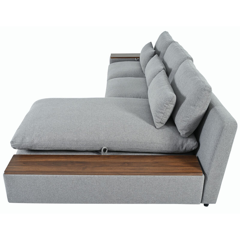 Merax L-shaped Modular Sectional Sofa with  Storage