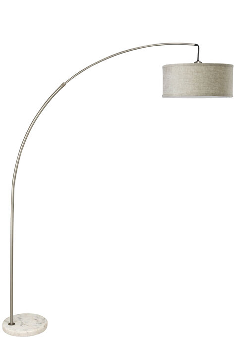 78" Silver Arch Floor Lamp With KD Shade with Double Box (1 Piece)