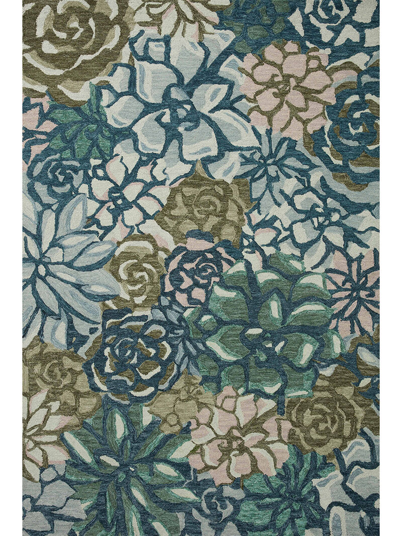 Cura CUR02 Teal/Multi 18" x 18" Sample Rug