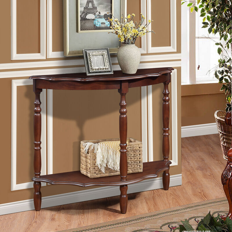 Merax Retro Console Table with 1 Open Shelf