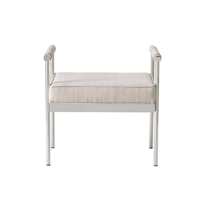 Belen Kox Luxe Cream Velvet Bench, Belen Kox