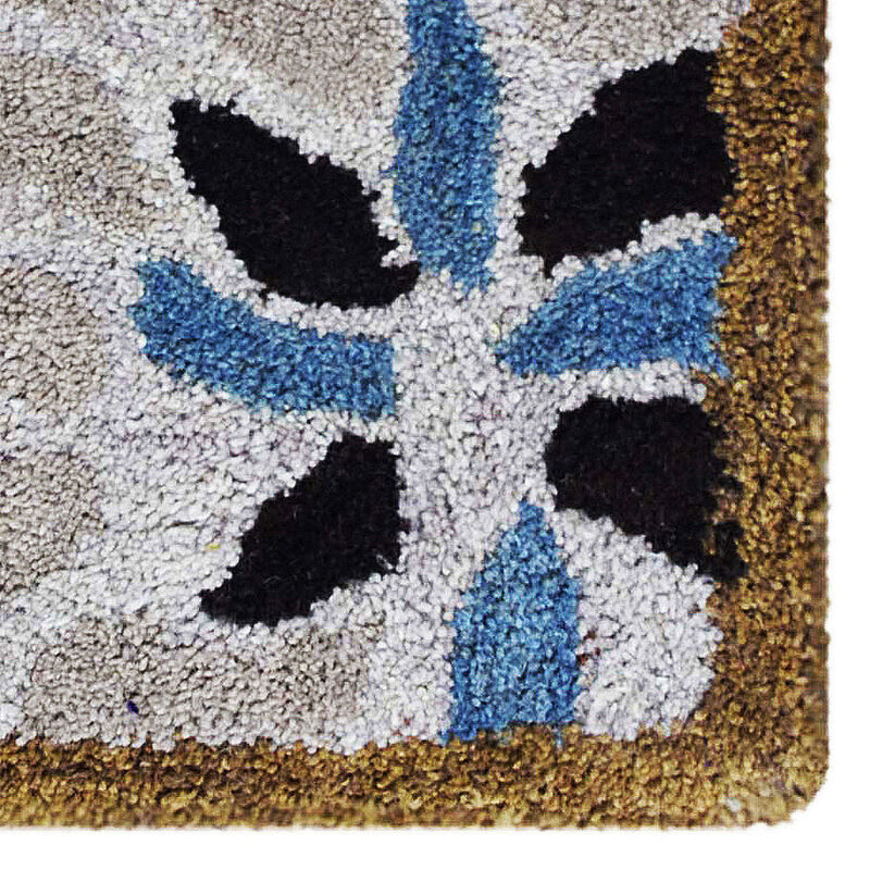 RUGSOTIC CARPETS HAND TUFTED WOOL ECO-FRIENDLY AREA RUGS  - 10'x13', Rectangle Shape, Beige, Floral Modern Design, High Pile Thick Handmade Anti Skid Area Rugs for Living Room, Bed Room (K03066)