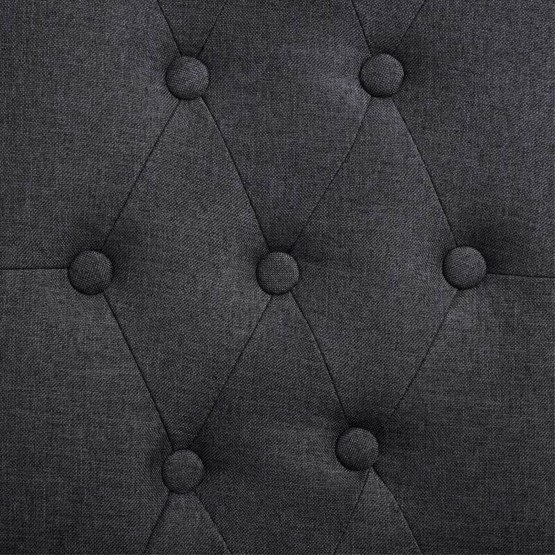 vidaXL Dining Chairs 2 pcs Dark Gray Fabric