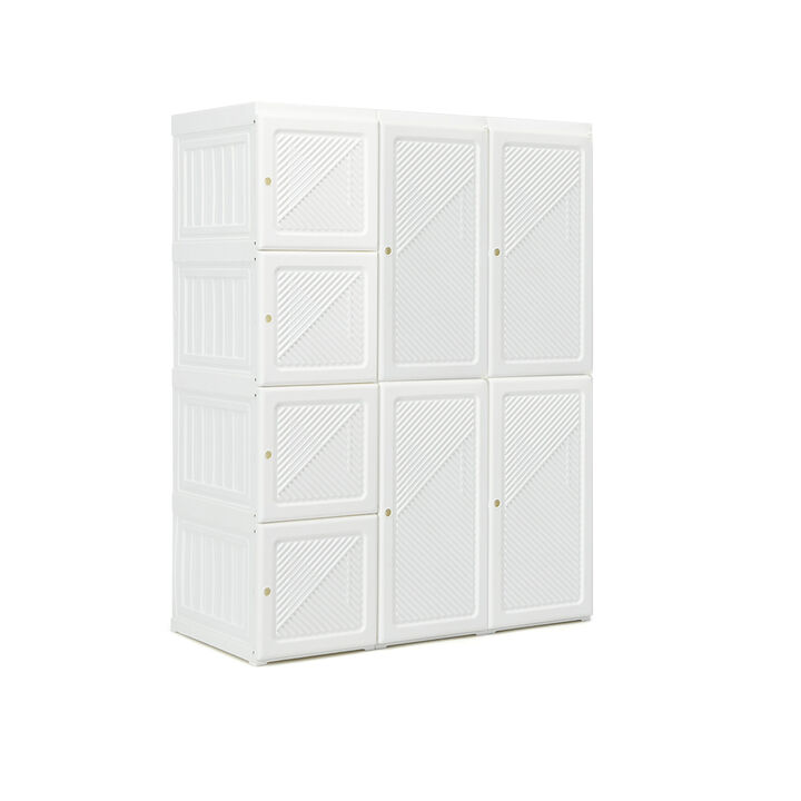 Foldable Closet Clothes Organizer with Cubby Storage