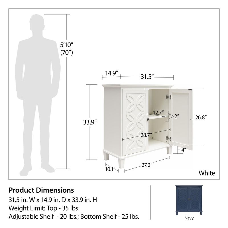 Ameriwood Home Celeste Double Door Accent Cabinet
