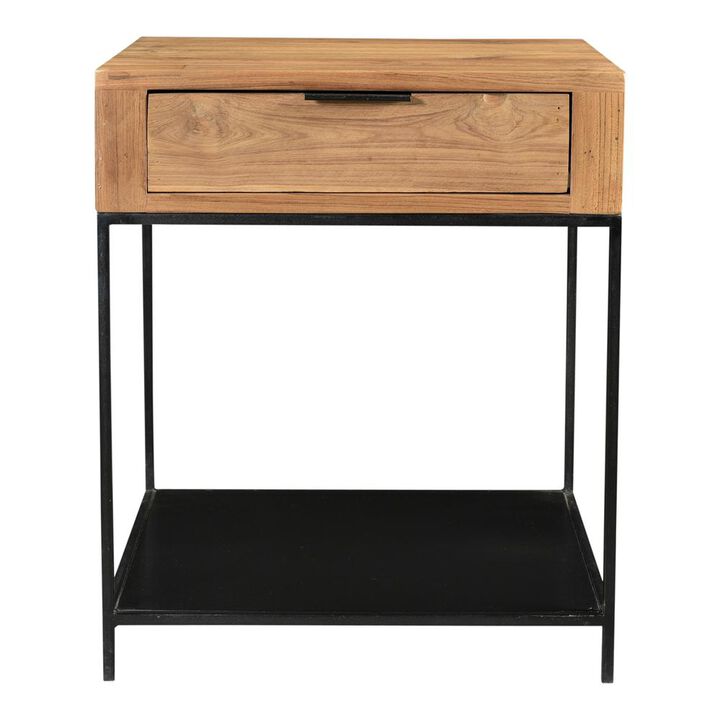 Contemporary Joliet Teak Wood Side Table, Belen Kox