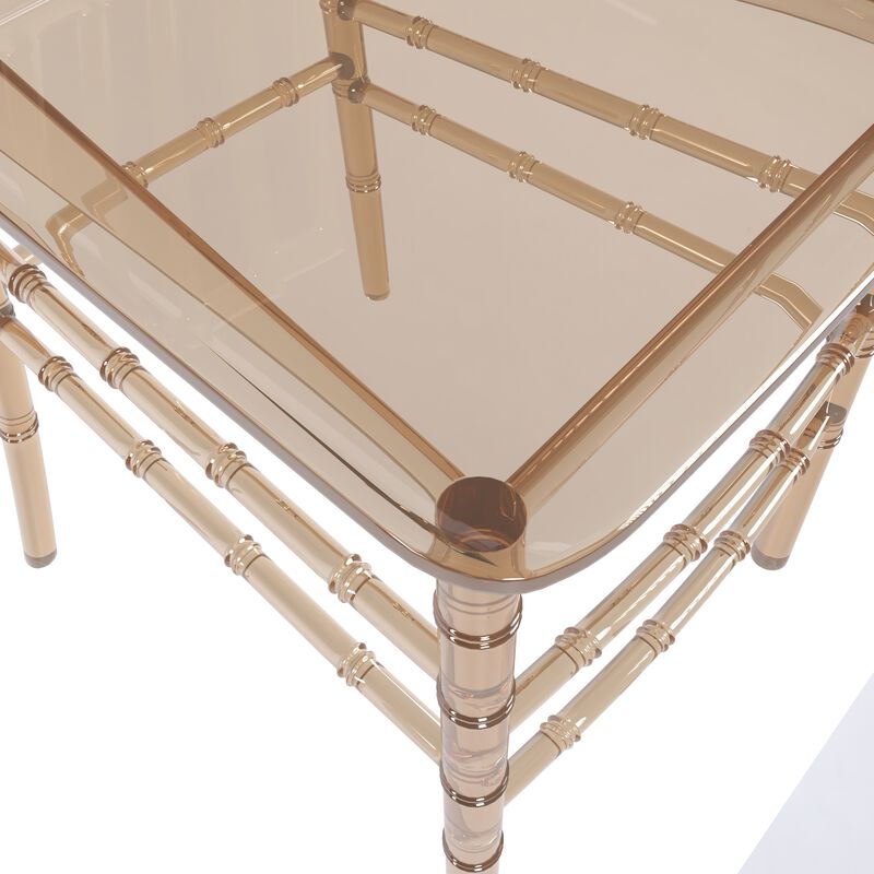 LeisureMod Synth Series Modern Dining Chair in Amber