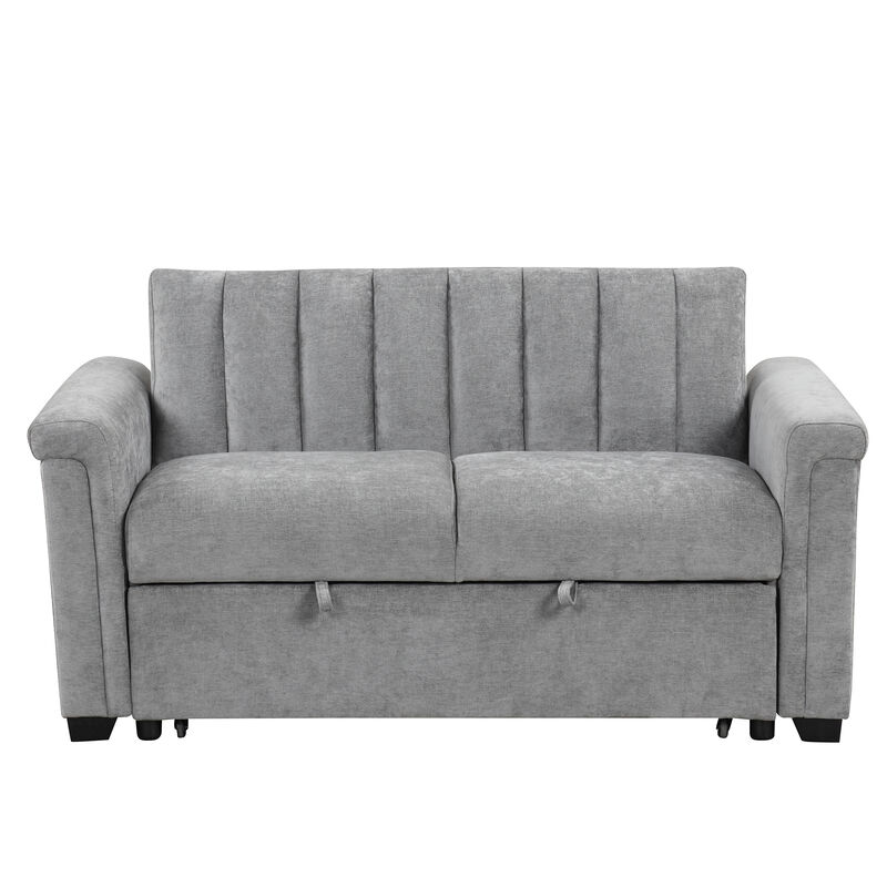 Convertible Soft Cushion Sofa Pull Bed, For Two People To Sit On