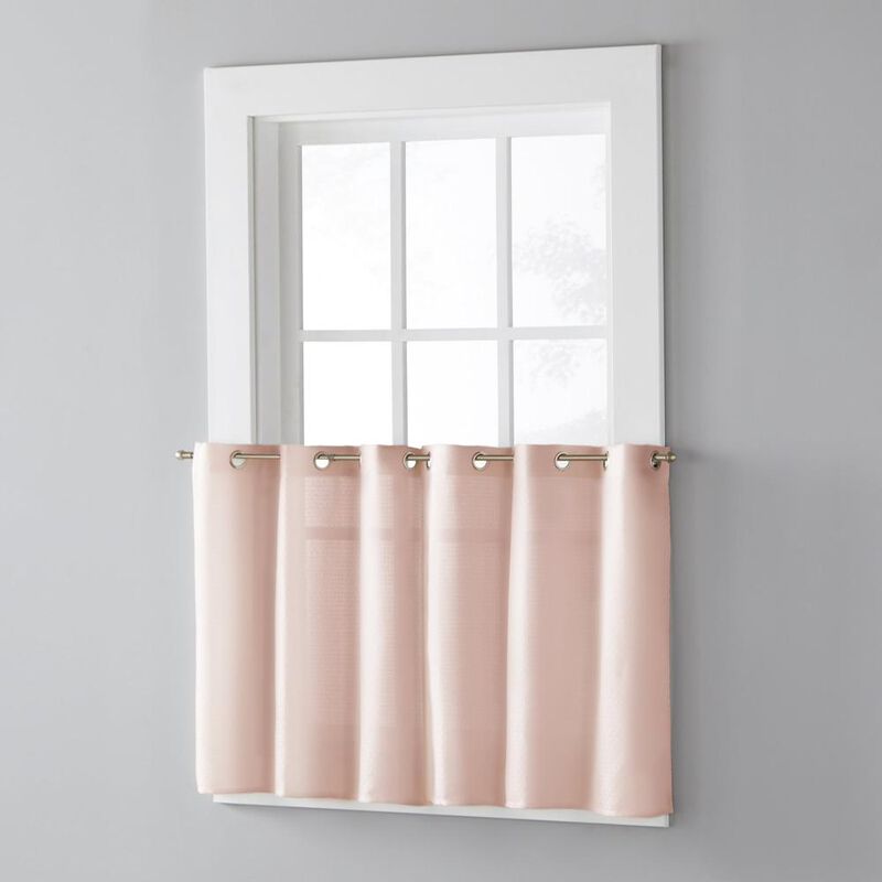 Saturday Knight Ltd Trio 3D Woven Triangle Window Tier - 2 Piece - 56x24", Blush