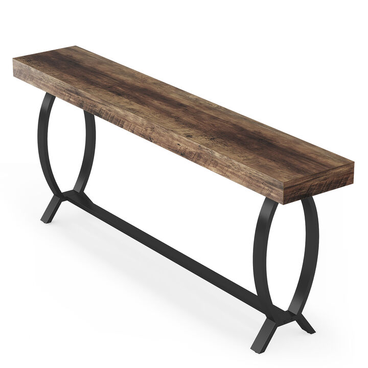 Console Foyer Table for Entryway: 70.87-Inch Narrow Long Entryway Entry Table, Farmhouse Sofa Table Behind Couch with Metal Legs, Entrance Table for Hallway, Living Room
