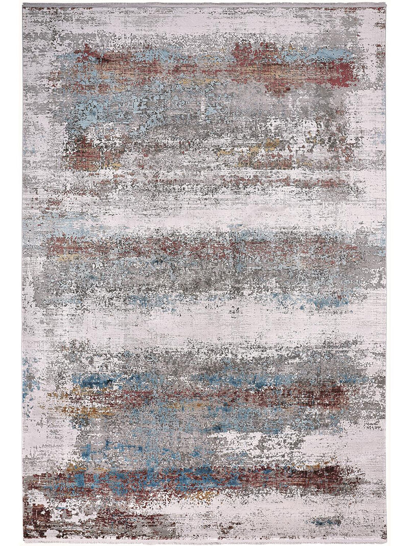 Cadiz 3902F Gray/Red/Blue 3'1" x 5' Rug