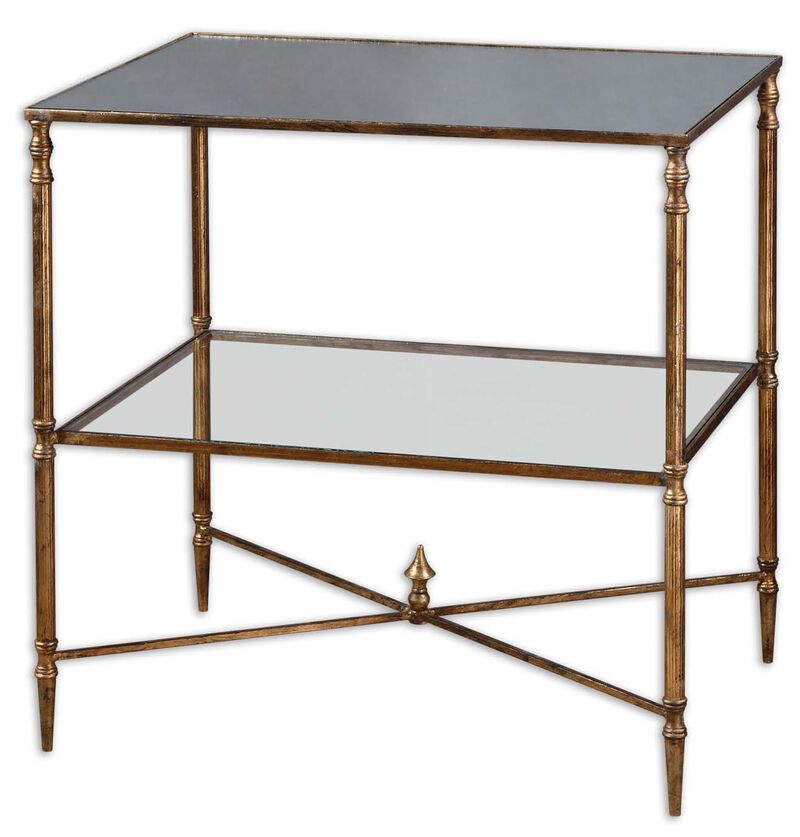 Uttermost Henzler Mirrored Glass Lamp Table