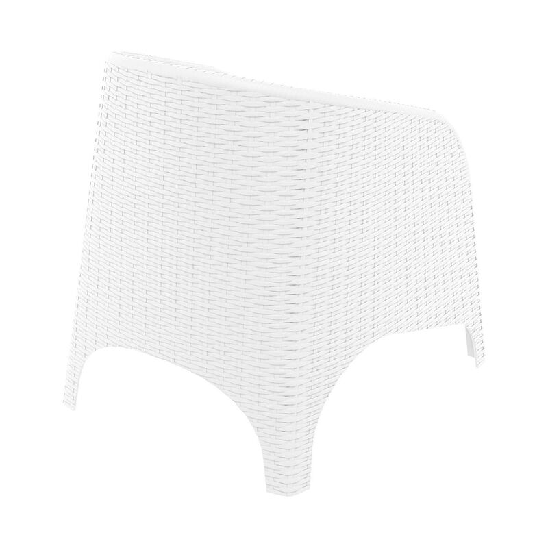 31.5" Gray Patio Wickerlook Stackable Dining Chair