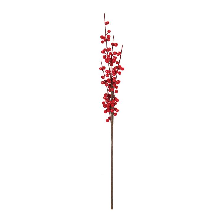 6 Ilex Berry Stems – Foam Holiday and Christmas Decorations for Home, Tabletop, and Seasonal Display