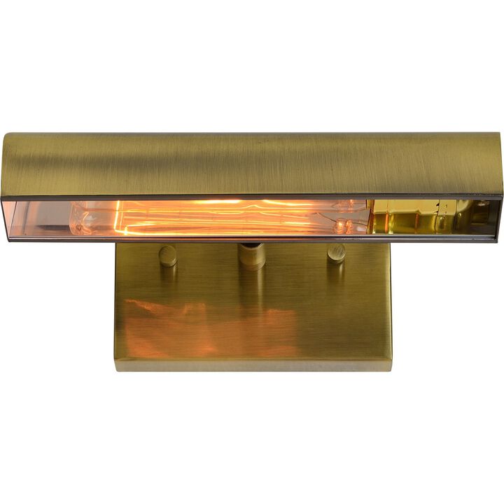 10" Antique Brushed Brass Adjustable Tailored Wall Sconce