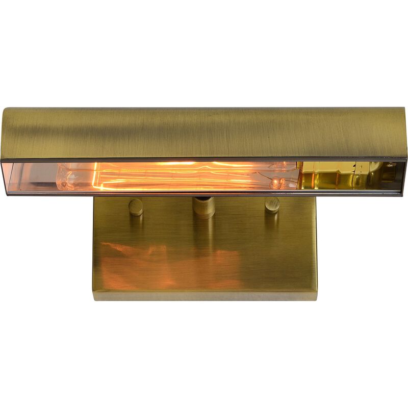 10" Antique Brushed Brass Adjustable Tailored Wall Sconce