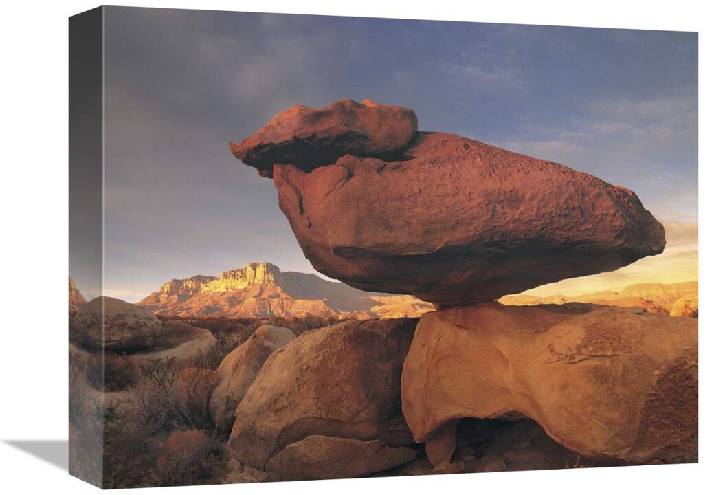 Balanced rock, Guadalupe Mountains, Texas-Canvas Art-16x12