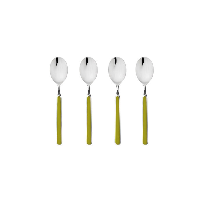Fantasia 4-Piece Coffee Spoon Set in Olive Green