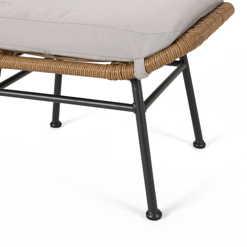 Merax Outdoor Patio PE Wicker Chairs Stools