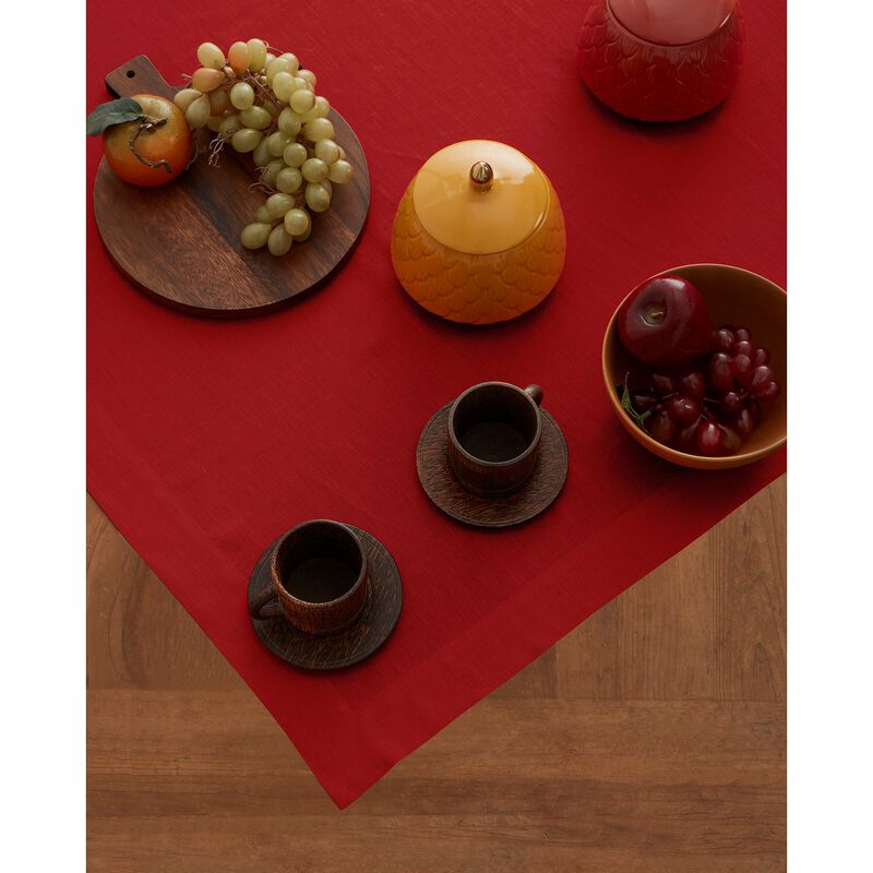 Solino Home 100% Pure Linen Table Throw 52 x 52 Inch | Fete