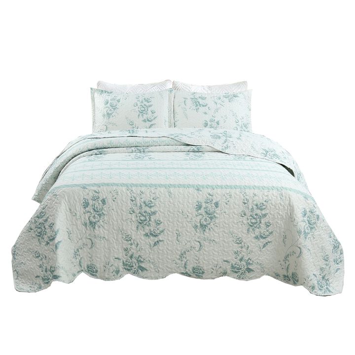 MarCielo 3 PCS Quilt Set Lightweight Bedspread Set C78