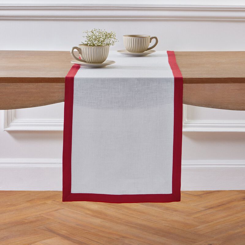 Solino Home 100% Pure Linen Table Runner 14 x 90 Inch | Classic
