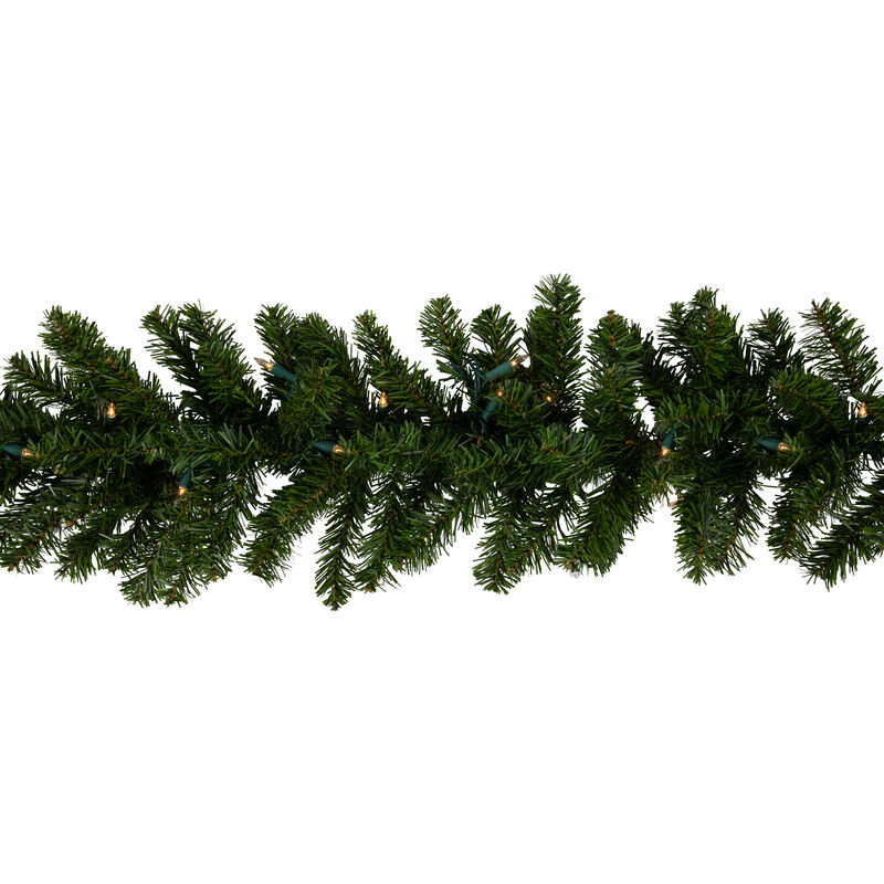 50' x 10" Pre-Lit Canadian Pine Commercial Artificial Christmas Garland  Clear Lights