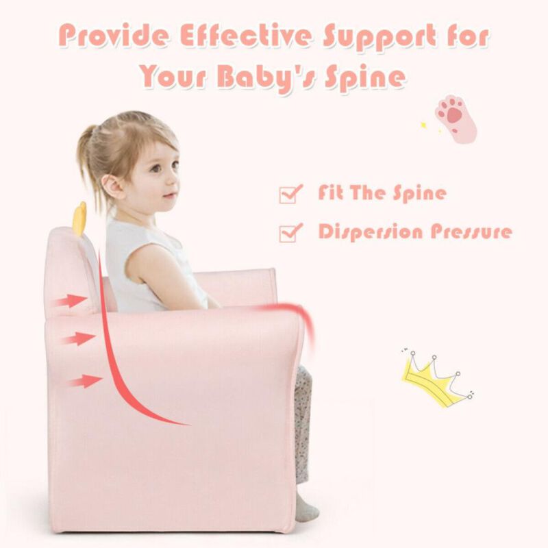 Hivvago Kids Lamb Sofa Children Armrest Couch