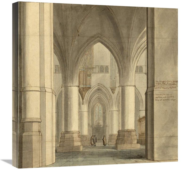 The Choir and North Ambulatory of the Church of Saint Bavo, Haarlem, 1634-Canvas Art-24x24