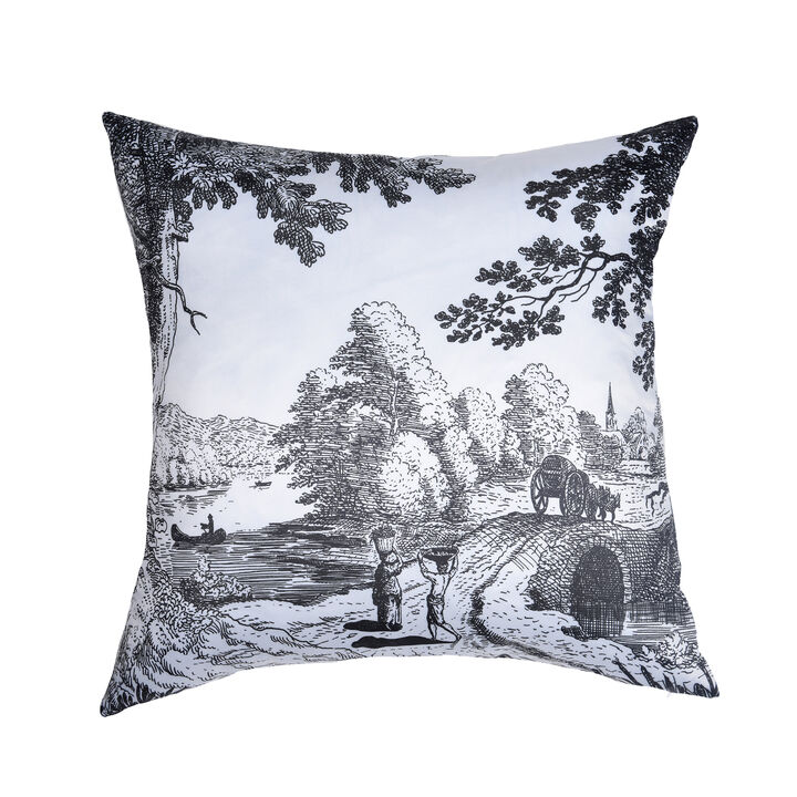 Matte Satin Cushion W/Framed Printing