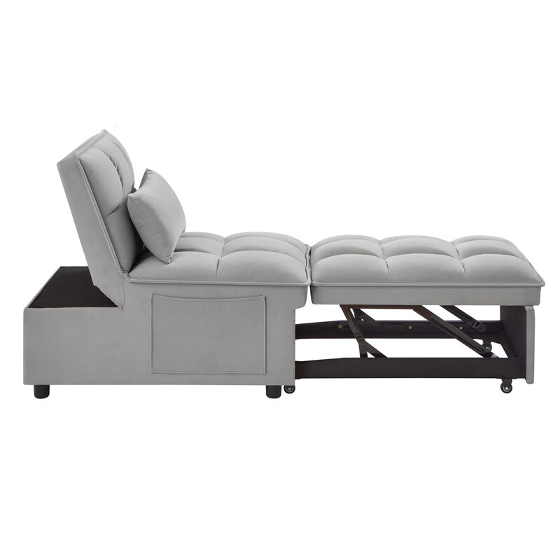 Merax Single Sofa Bed Futon with Storage Pockets
