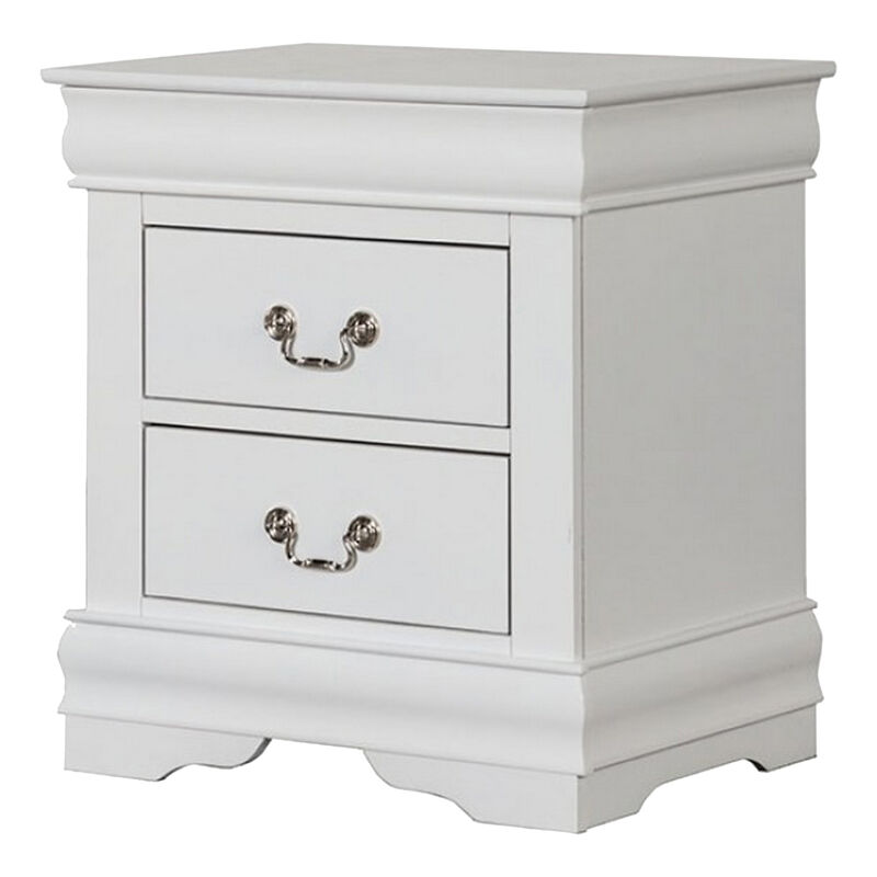 Ry Three Piece Full Size Bedroom Set, Sleek Modern Transitional Style, White - Benzara