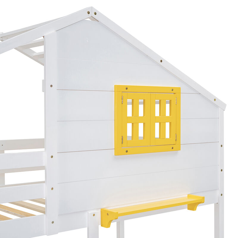 Merax Wood Bunk Bed with Storage Drawers