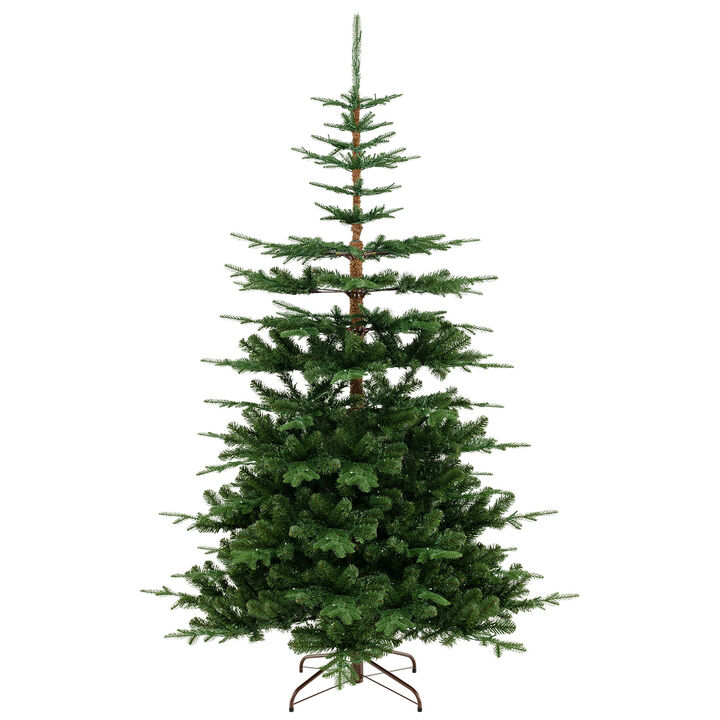 Hinged Artificial Pre-lit Christmas Tree with Branch Tips